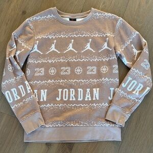Jordan Youth Mens Tan Crewneck Sweater